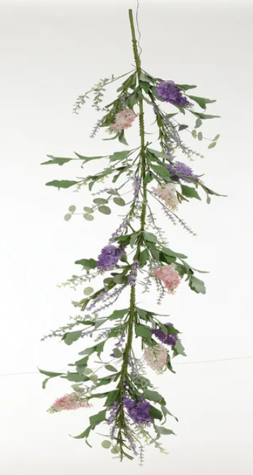Faux Lilac Floral Garland