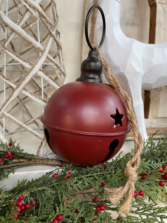 Oversized Burgundy Jingle Bell | Small 4.75"