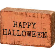 Happy Halloween Block Sign