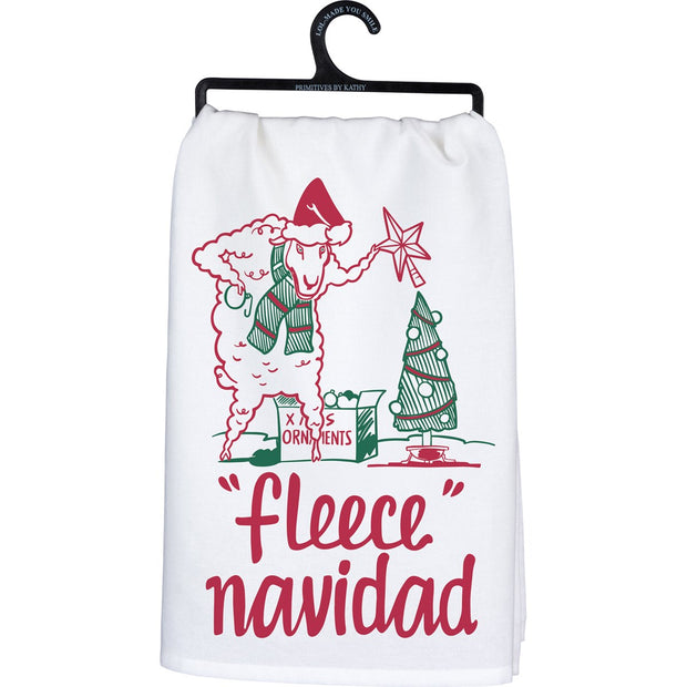 "Fleece Navidad" Kitchen Towel