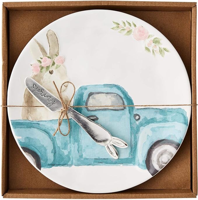 Spring Bunny Cheese Plate Set