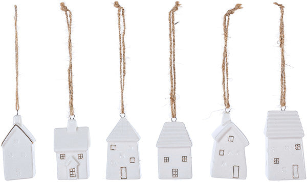White Ceramic House Ornament | Pick Your Style