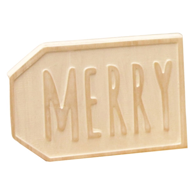 Wooden Merry Tag Tabletop Decor