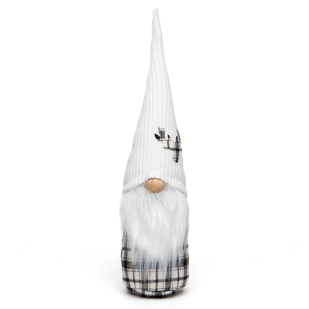 Black & White Plaid Winter Gnome