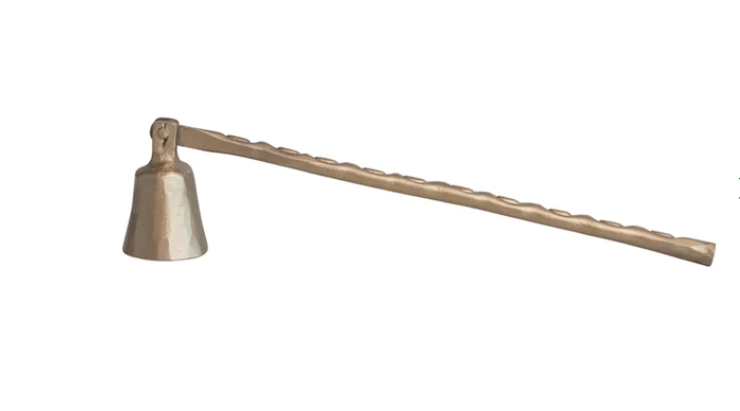 Hand-Forged Gold Metal Candle Snuffer