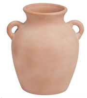 Orange Ceramic Terracotta Jug Vase with Handles