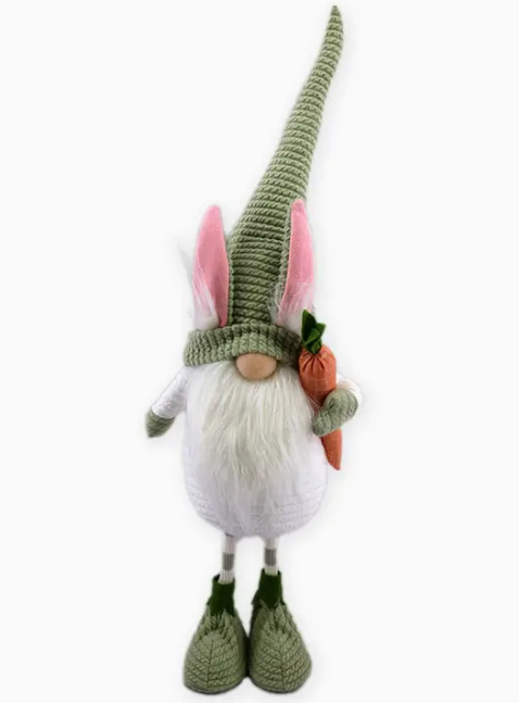 Green Bunny Gnome w/ Carrot