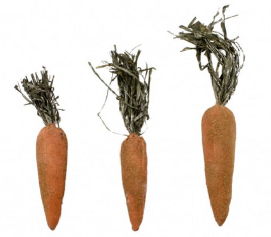 Set of 3 Orange Plush Carrots