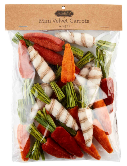Set of 21 Mini Velvet Carrots