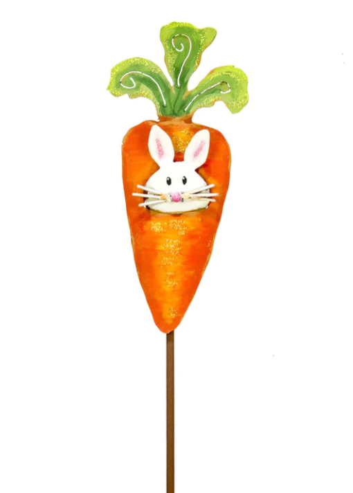 Easter Bunny Carrot Yard Stake