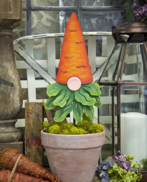 Carrot Gnome Yard Stake
