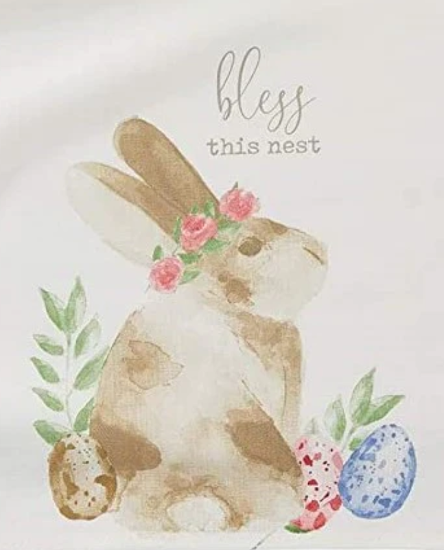 "Bless This Nest" Easter Tea Towel
