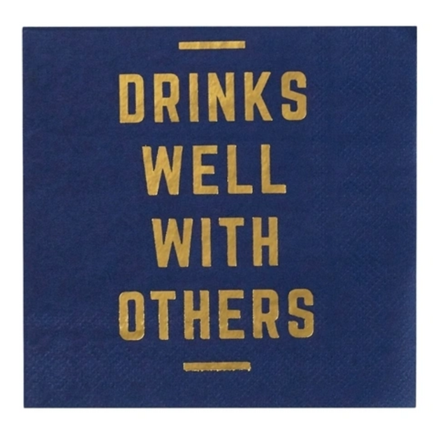 Drinks Well With Others Beverage Paper Napkins