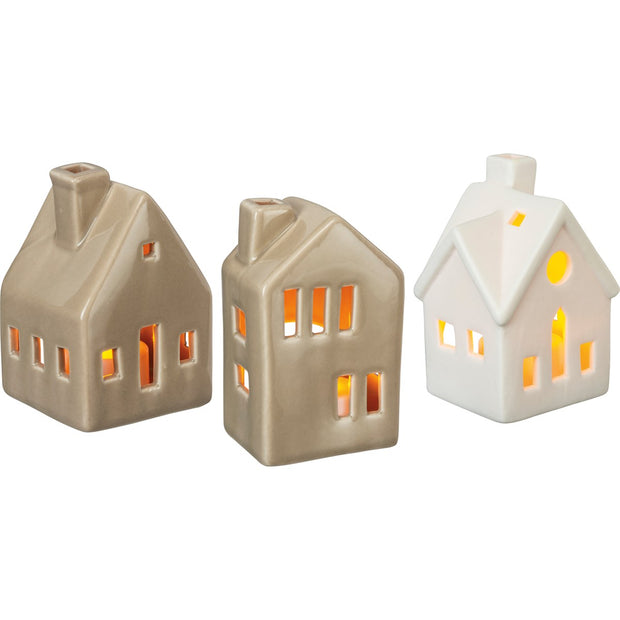 Small Ceramic House Candle Holder