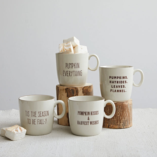 Cream & Brown Fall Saying Mugs | Pick Your Style