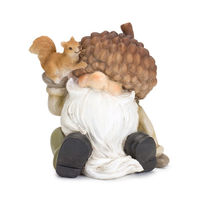 Resin Gnome w/ Acorn Hat & Friendly Animal | Pick Your Style