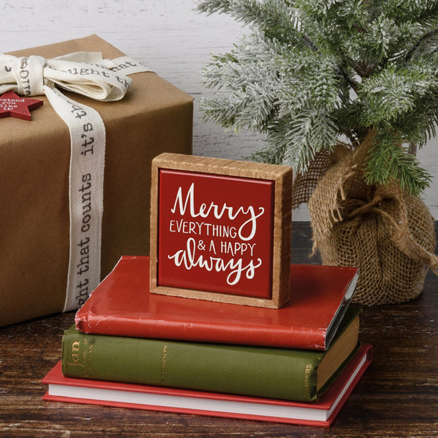 Merry Everything & A Happy Always Box Sign Mini