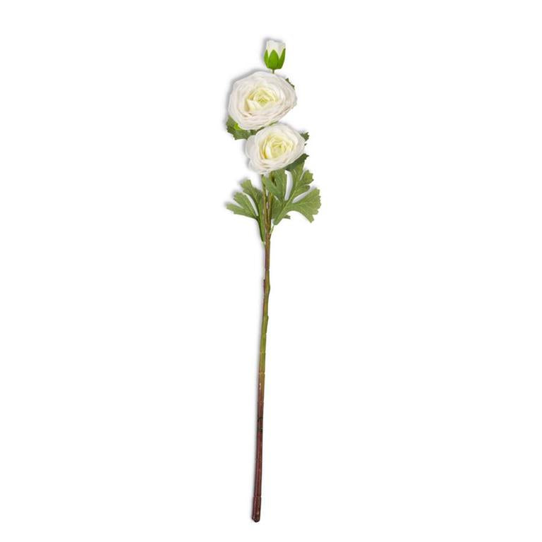 White Real Touch Ranunculus Stem