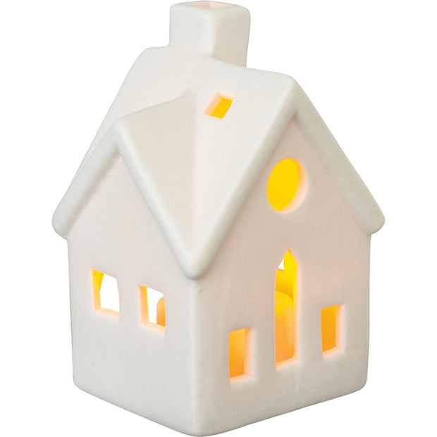 Small Ceramic House Candle Holder