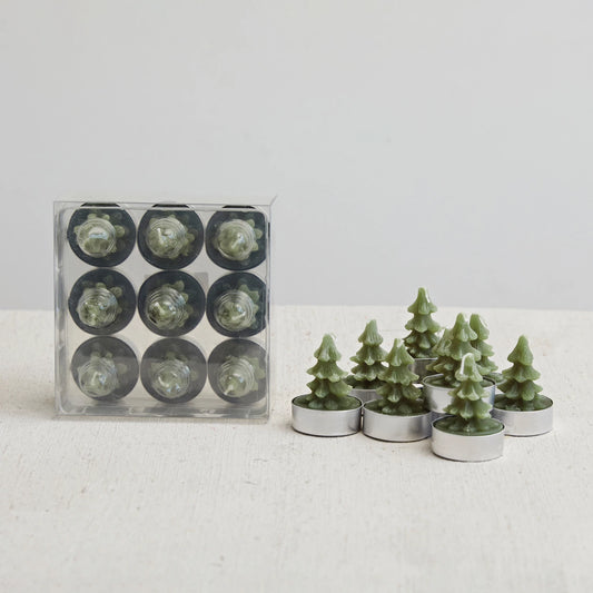 Unscented Mini Tree-Shaped Tea Lights | Pick Your Color