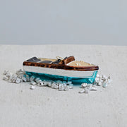 Boat Ornament With Glitter