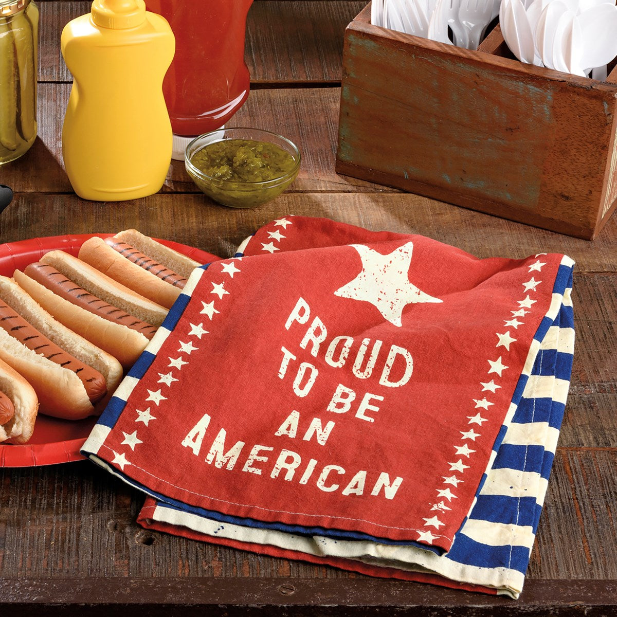 "Proud To Be An American" Tea Towel