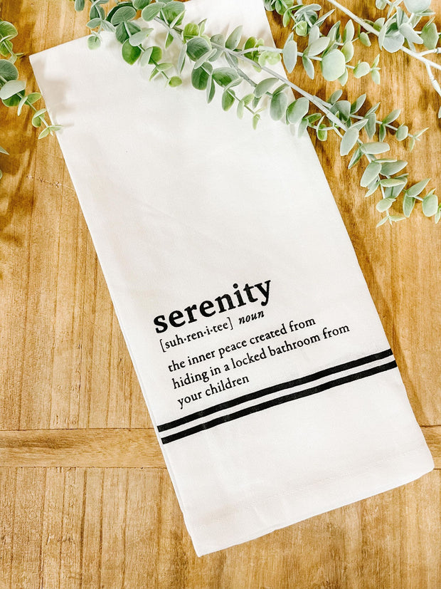 Black & White Noun Dish Towels | Serenity