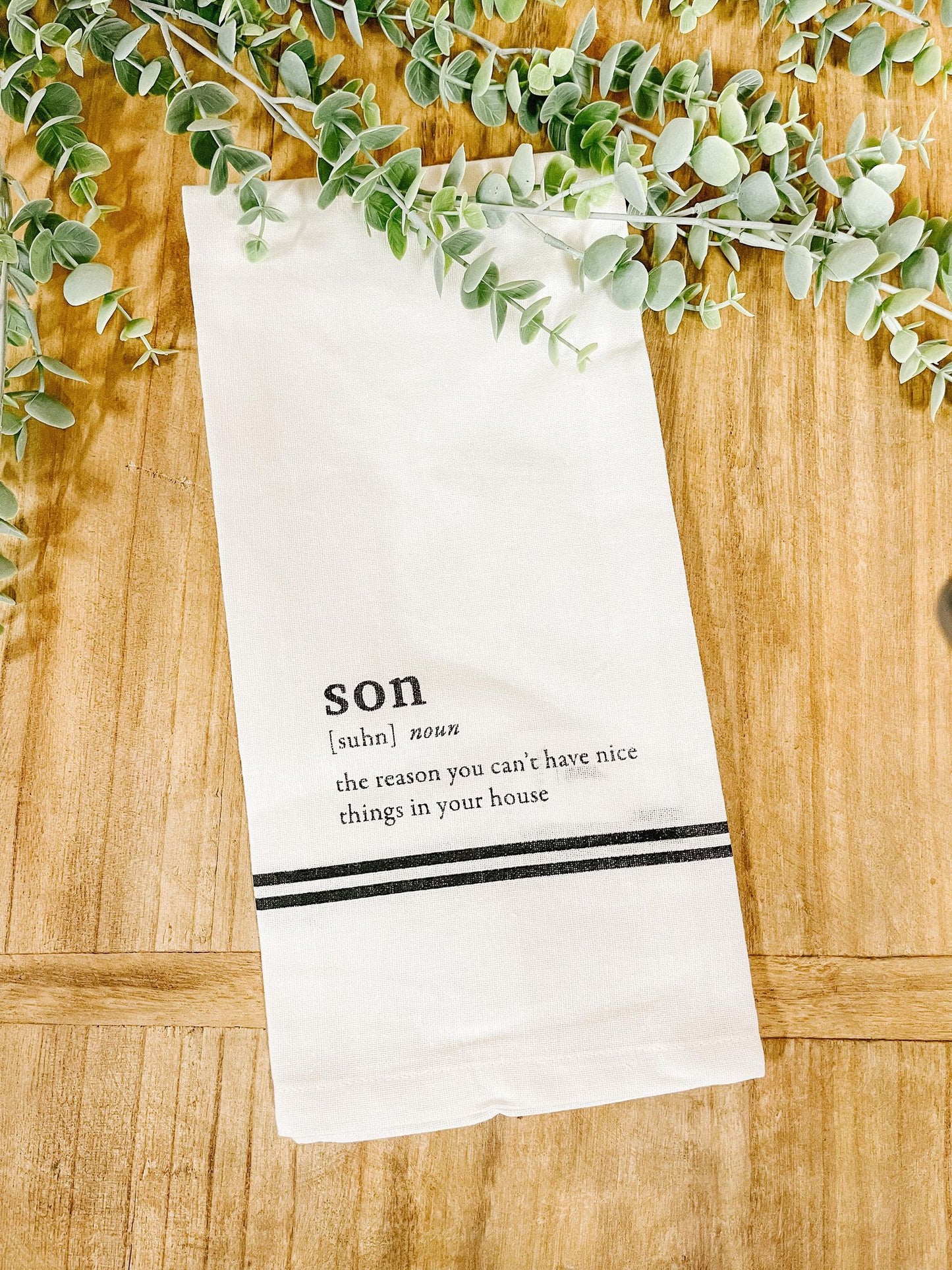 Black & White Noun Dish Towels | Son
