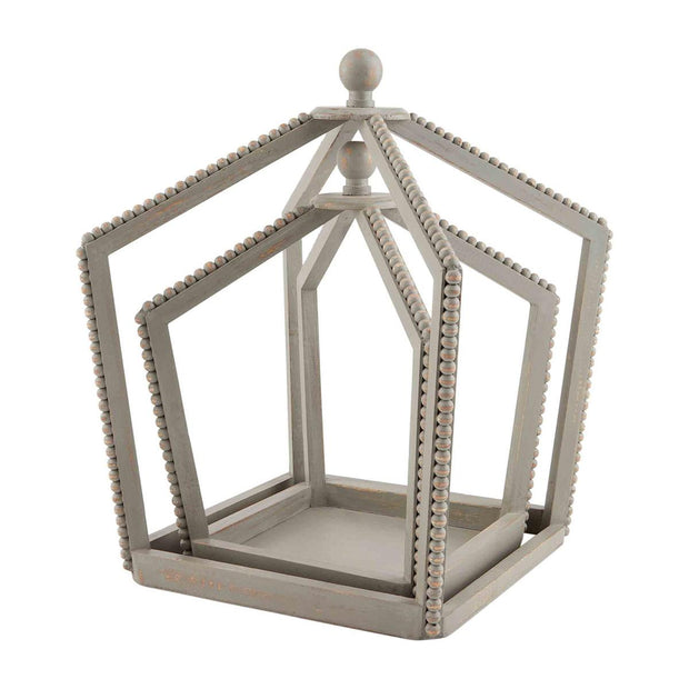 Gray Beaded Square Lanterns | Pick Your Size