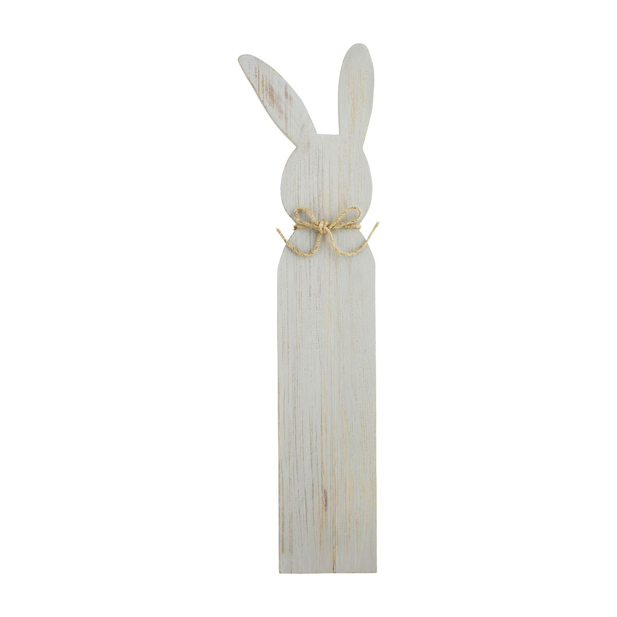 White Bunny Wood Plank Decor | Large