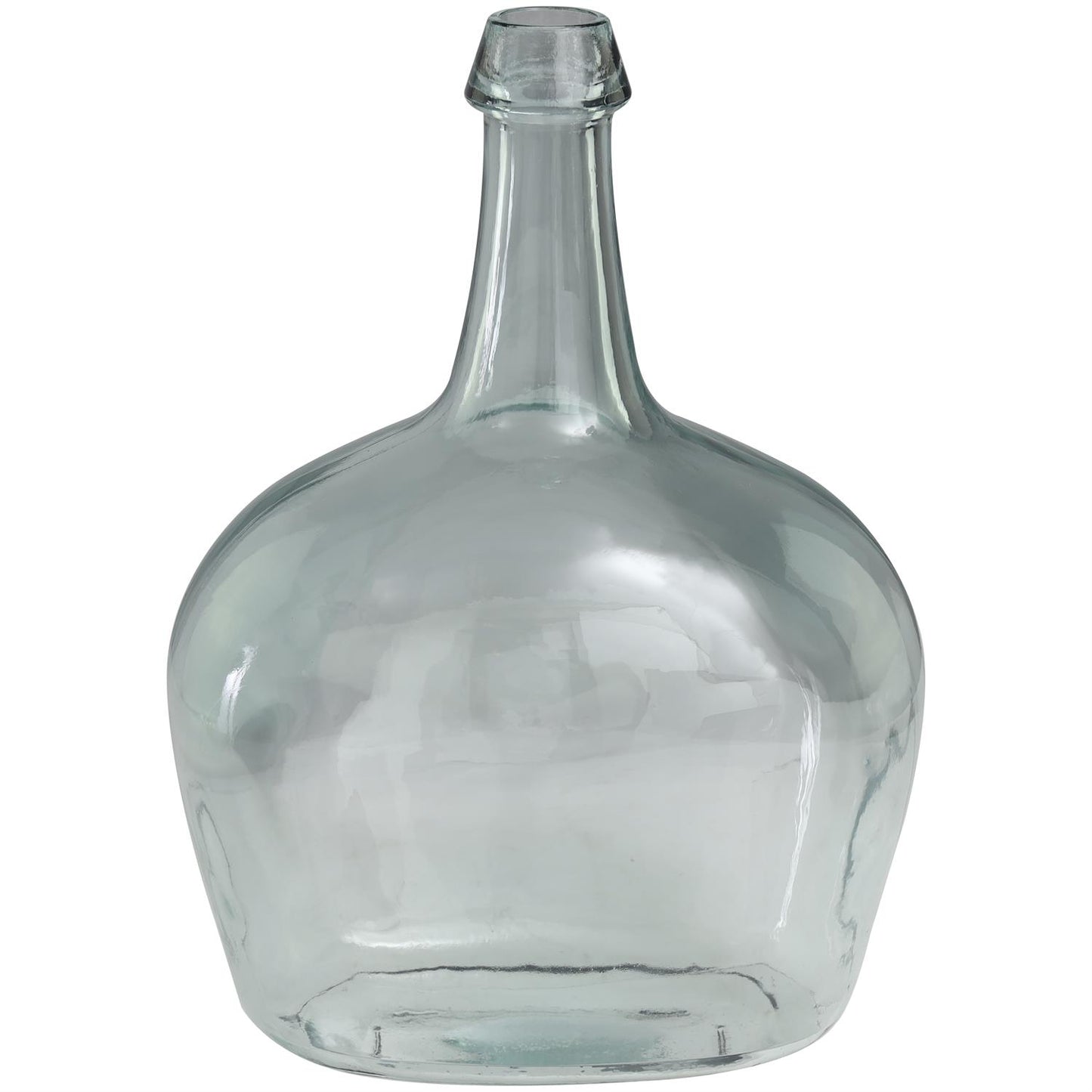 Clear Recycled Glass Spanish Bottle Neck Vase