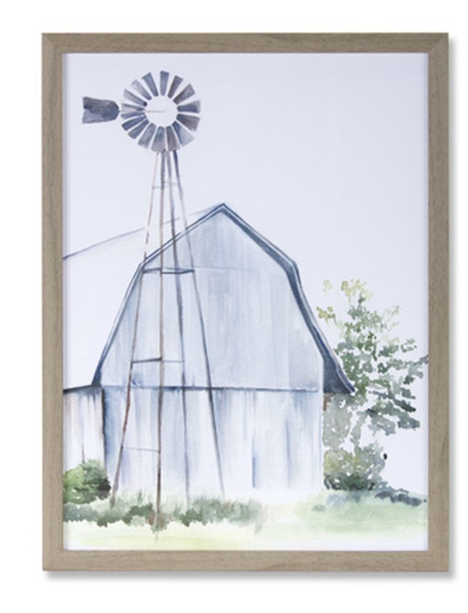 Watercolor Wood Farm Framed Prints | 3 Assorted