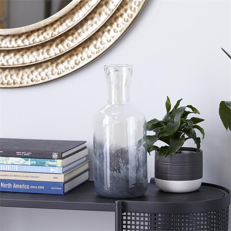 Gray Glass Ombre Vase | Large