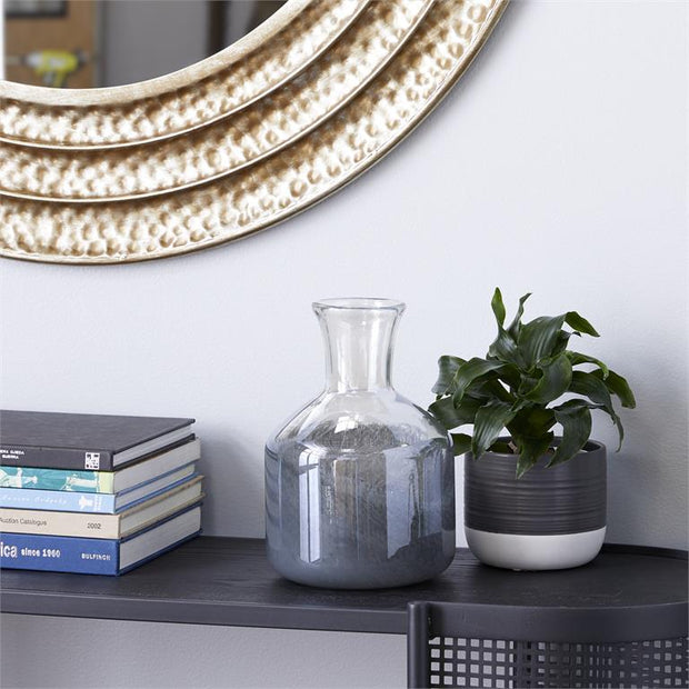 Gray Glass Ombre Vase | Small