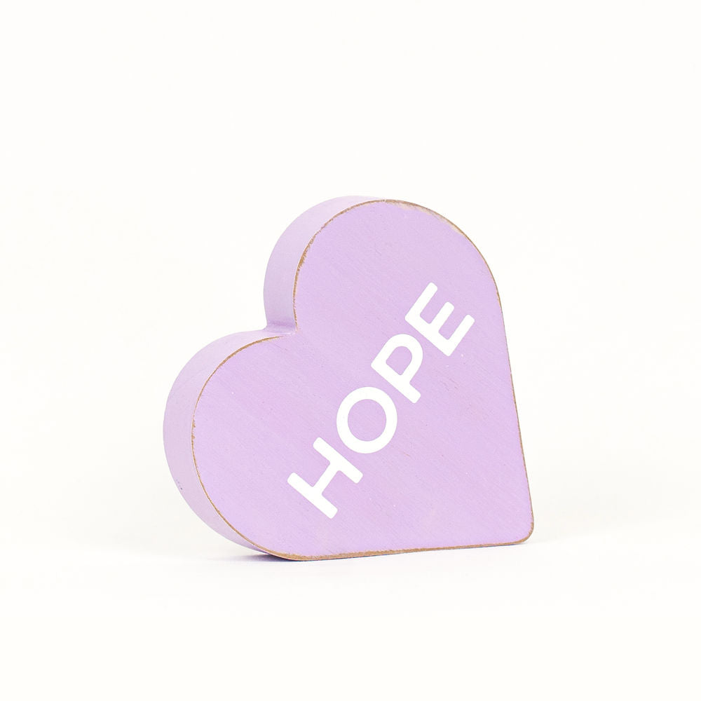 BE MINE & HOPE Purple Heart Cutout