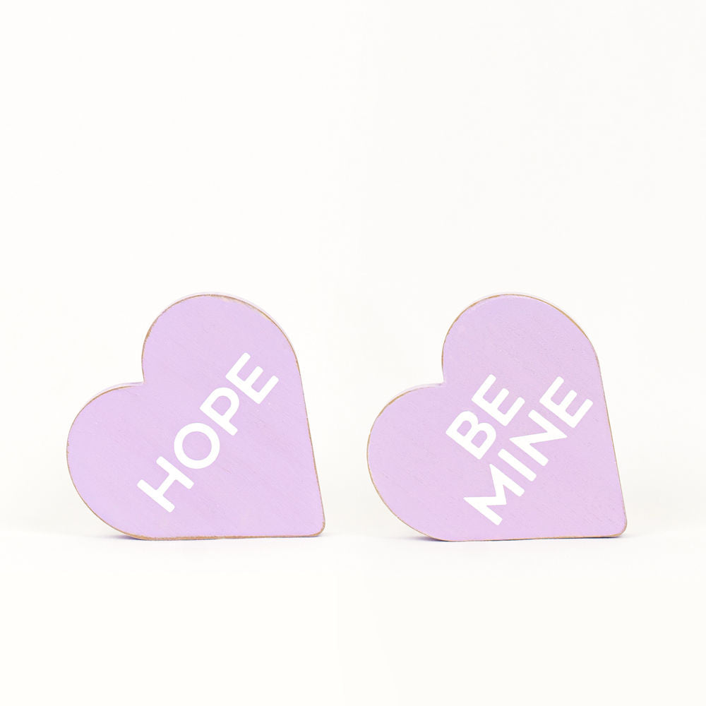 BE MINE & HOPE Purple Heart Cutout