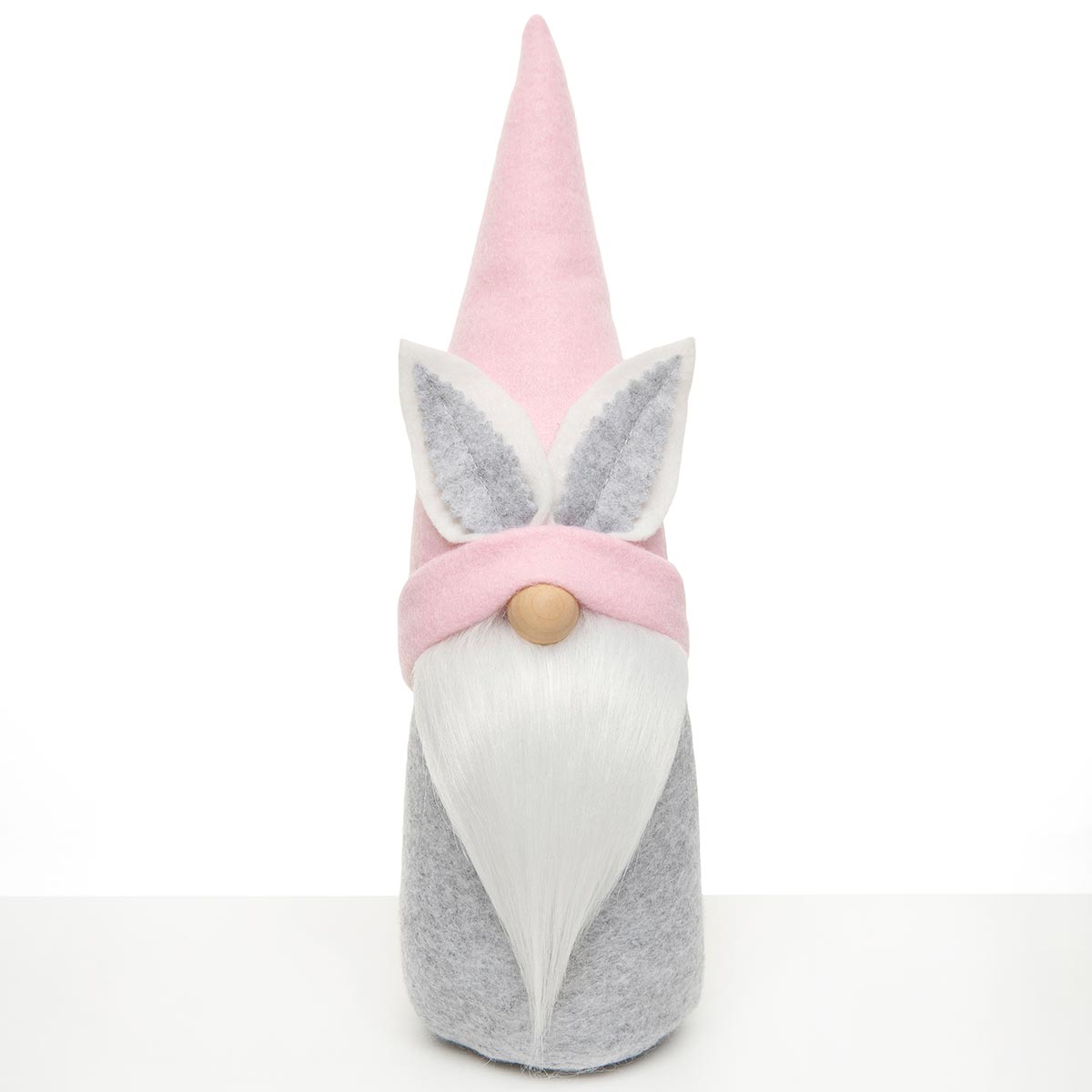 Pink Hat Bunny Gnome with Grey Ears | Large