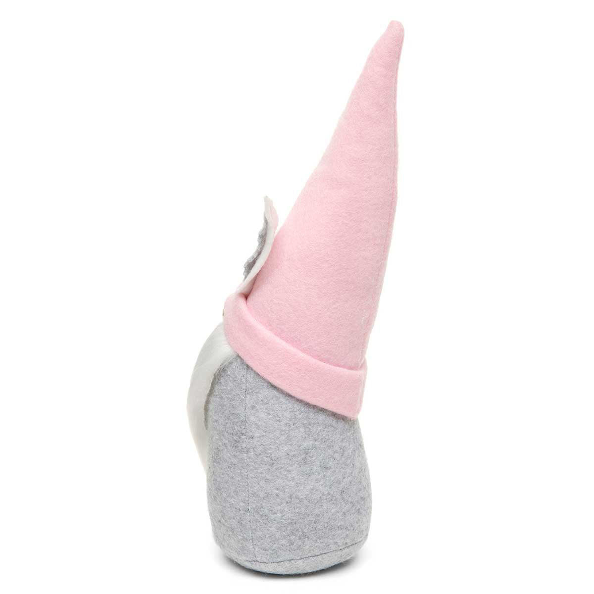 Pink Hat Bunny Gnome with Grey Ears | Large