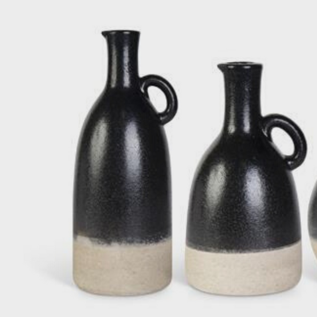 Black Ceramic Terracotta Pitcher | Short