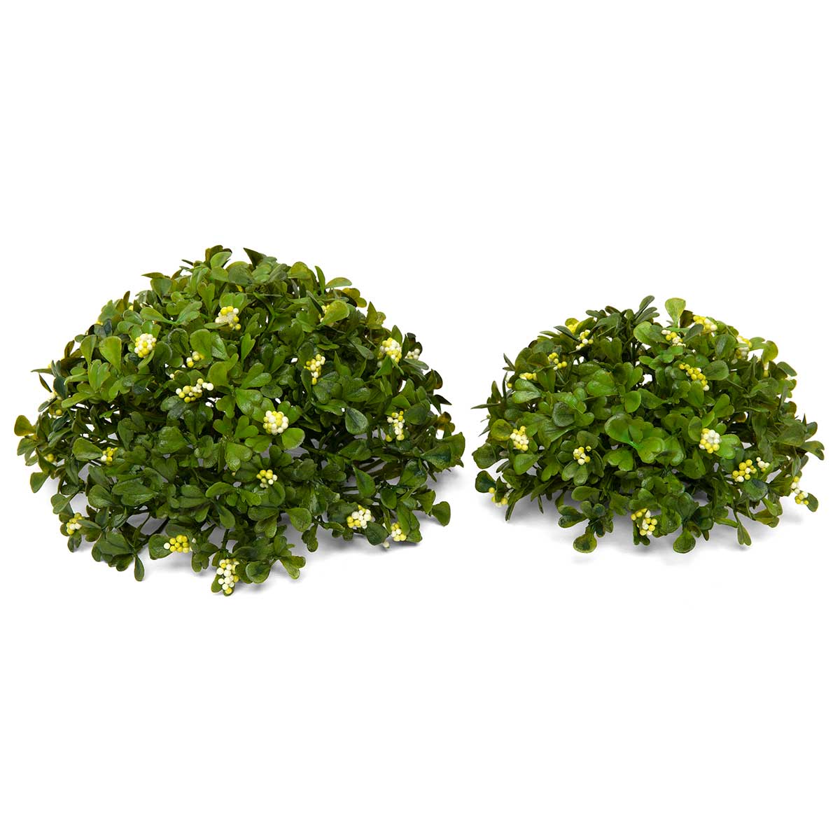 Faux Boxwood Dome with White Berries | Small