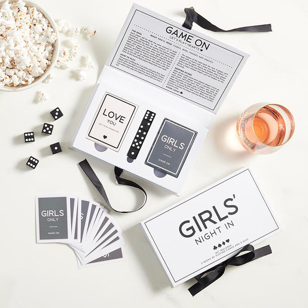Girls' Night In - Playing Card + Dice Set | Cardboard Book