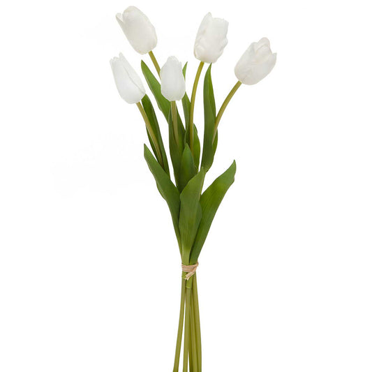 Artificial Dutch Tulip Bundle | White