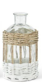 Glass Vase With Wicker