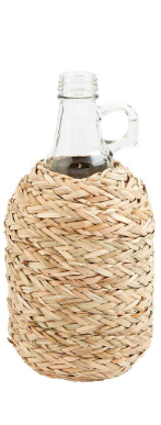 Woven Seagrass Sleeve Glass Vase | Medium