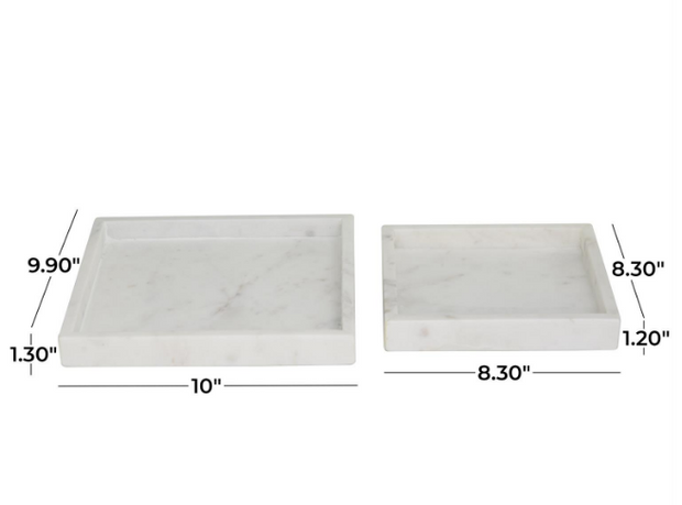 White marble slim tray, Choose your style