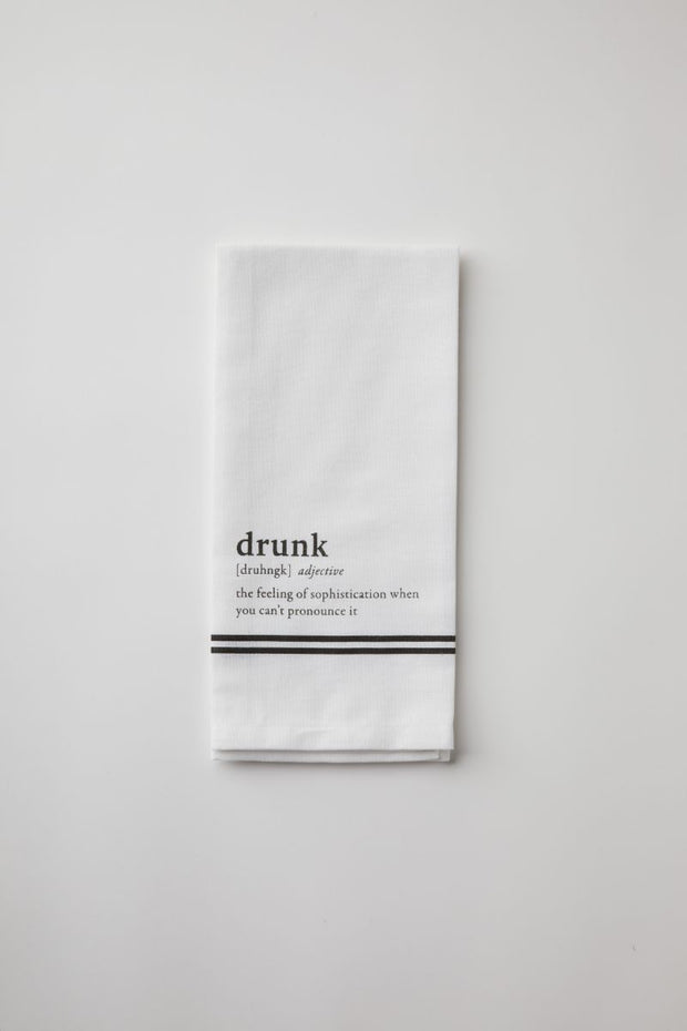 Black & White Noun Dish Towels | Drunk