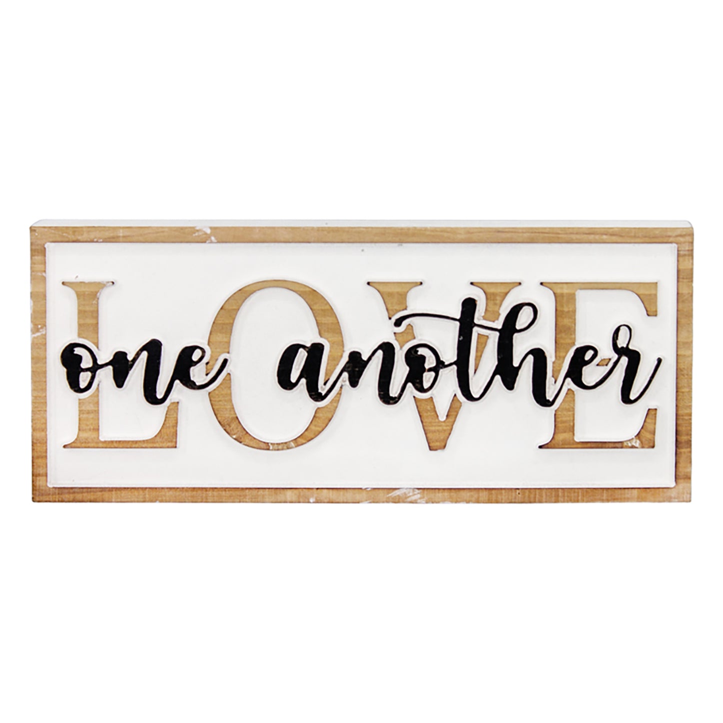 Love One Another Wood Sign