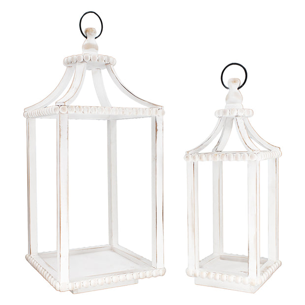 White House Lanterns with Beaded Edges, Choose your size