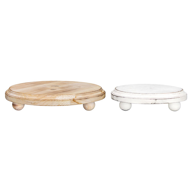 White or Natural Wood Round Stands, choose your style