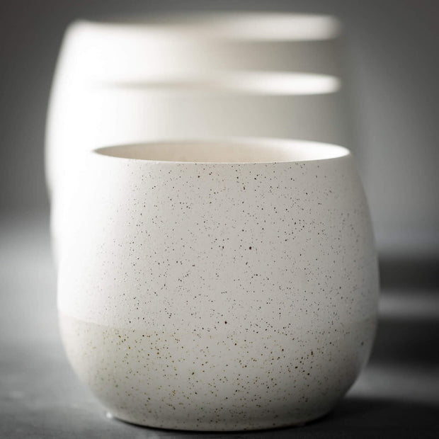 Cream Speckled Round Pot | Pick Your Size